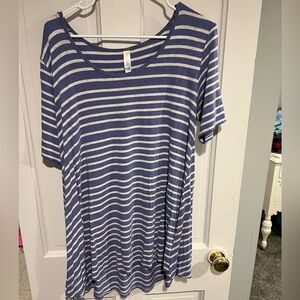 LuLaRoe Blue Short Sleeve Oversized T-Shirt